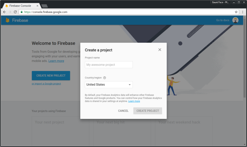 Firebase Create Project