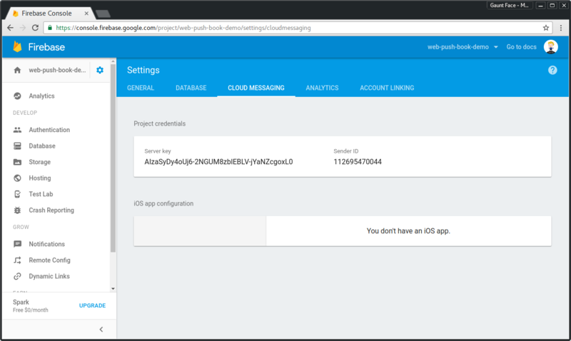 Firebase Cloud Messaging Settings