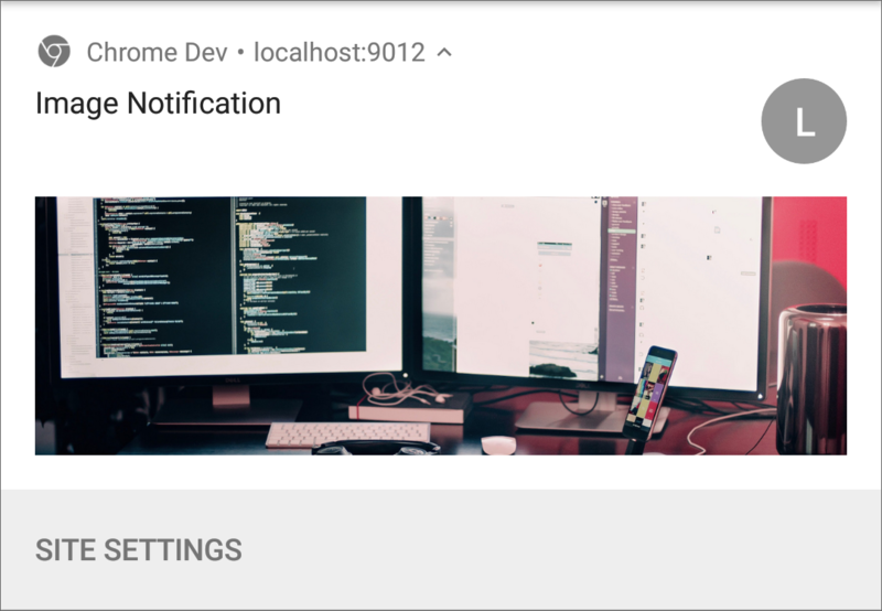 Notification with image on Chrome for Android.