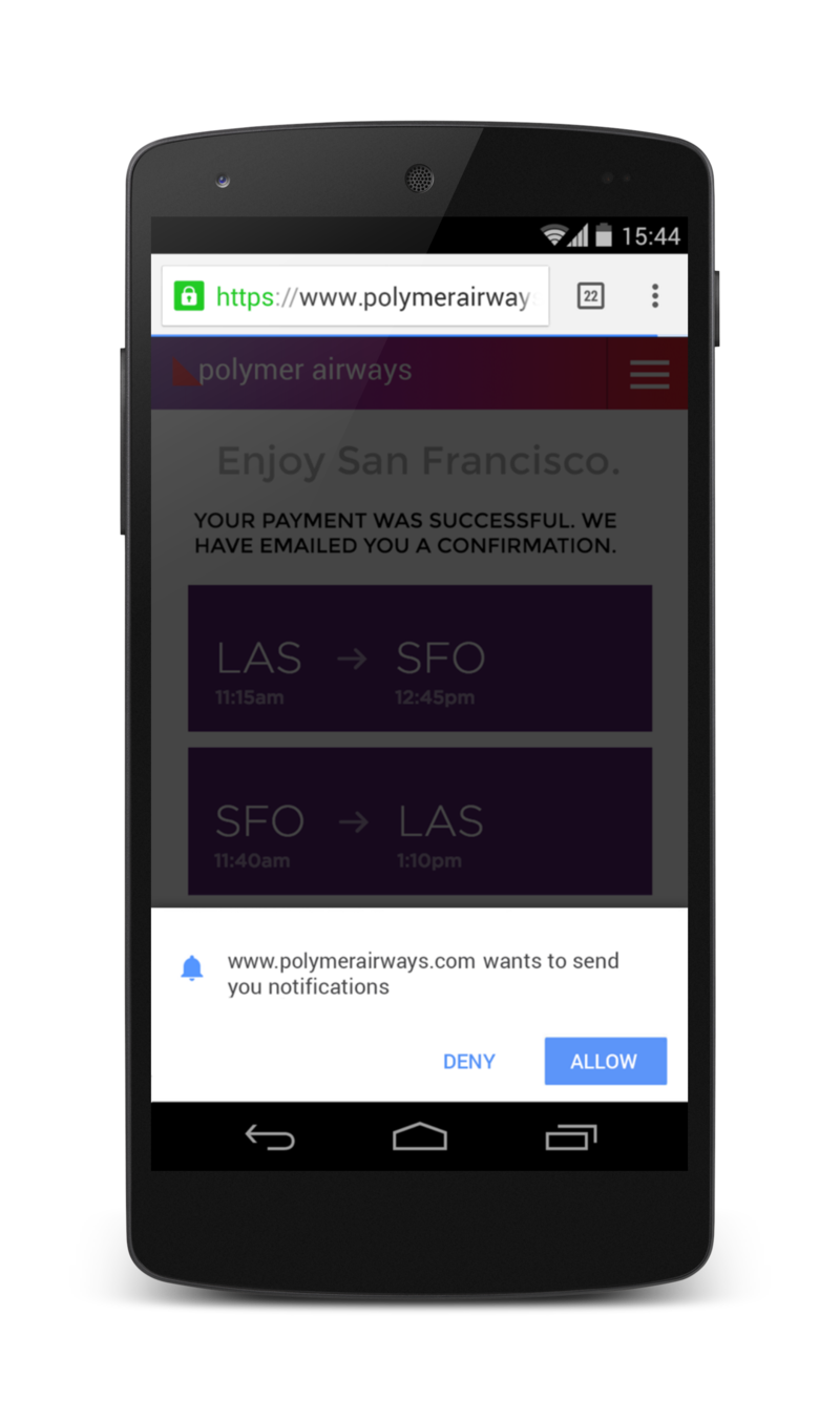 Owen Campbell-Moore's example of good UX for the permission prompt.